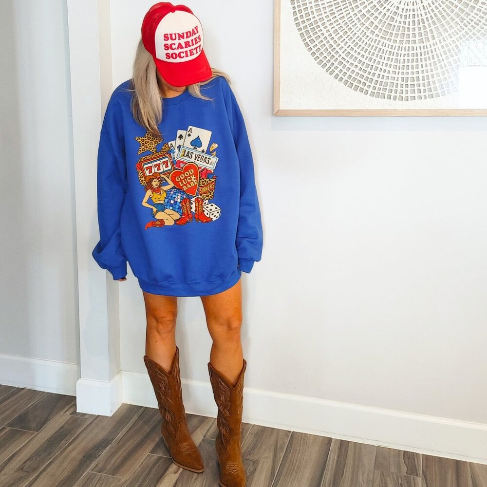 NWT Good Luck Cowgirl Western Sweatshirt - Picture 3 of 12